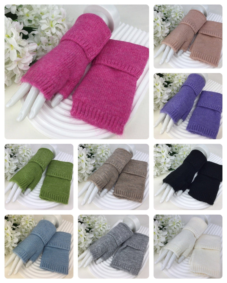 Fingerless Gloves , Wrist Warmers Available in 9 Colours. Cream