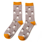 Load image into Gallery viewer, lusciousscarves Socks Mr Heron Mini Jack Russells Bamboo Socks - Grey
