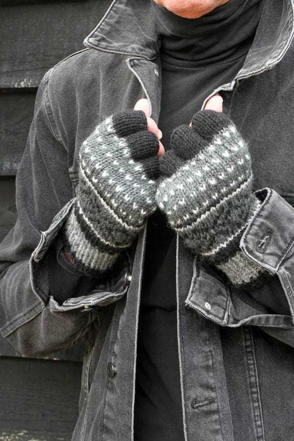 lusciousscarves wool gloves Pachamama Mens Tromso Fingerless Gloves