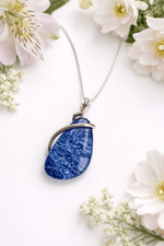 Load image into Gallery viewer, Miss Milly Necklaces Miss Milly Blue Teardrop Pendant Necklace