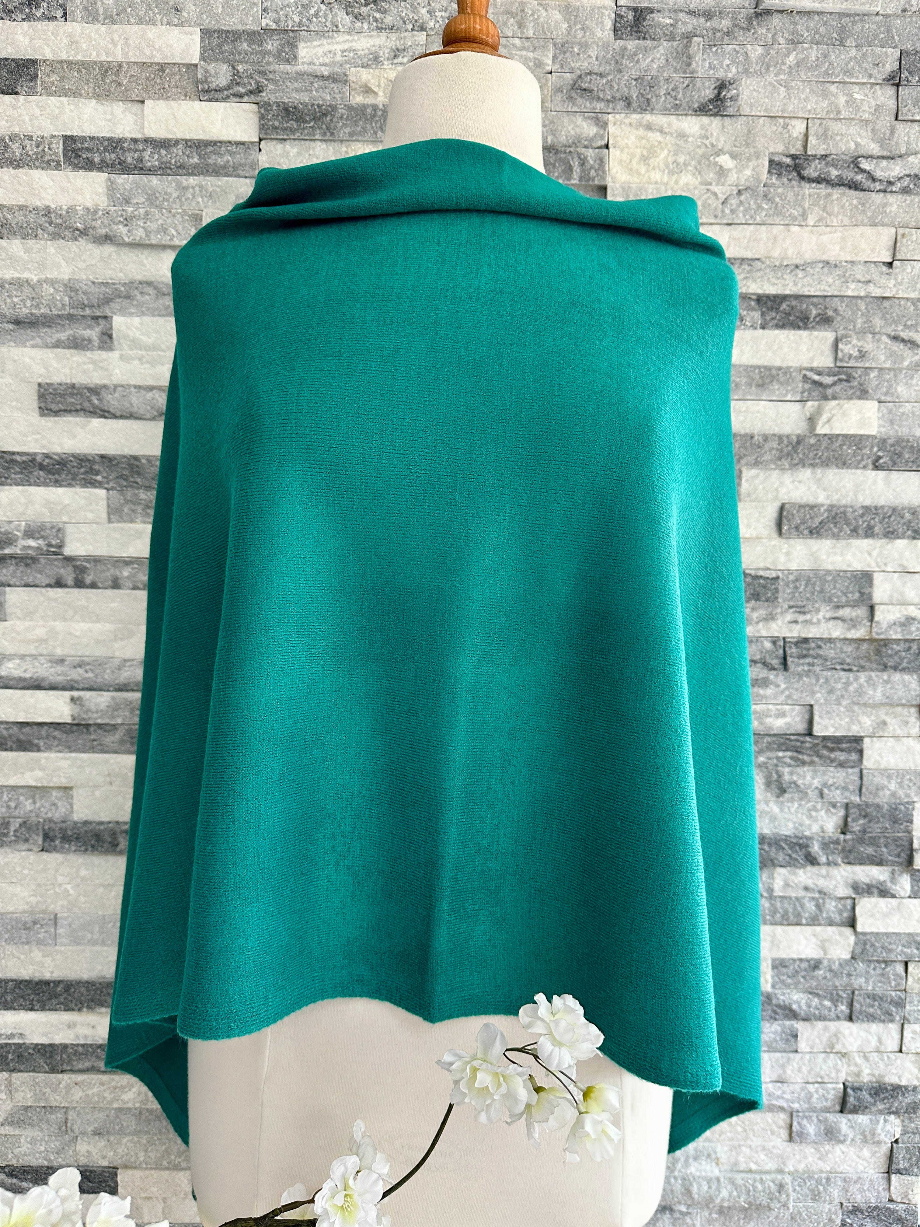 Light Weight Summer Poncho Fine Knit , available in 29 Colours.