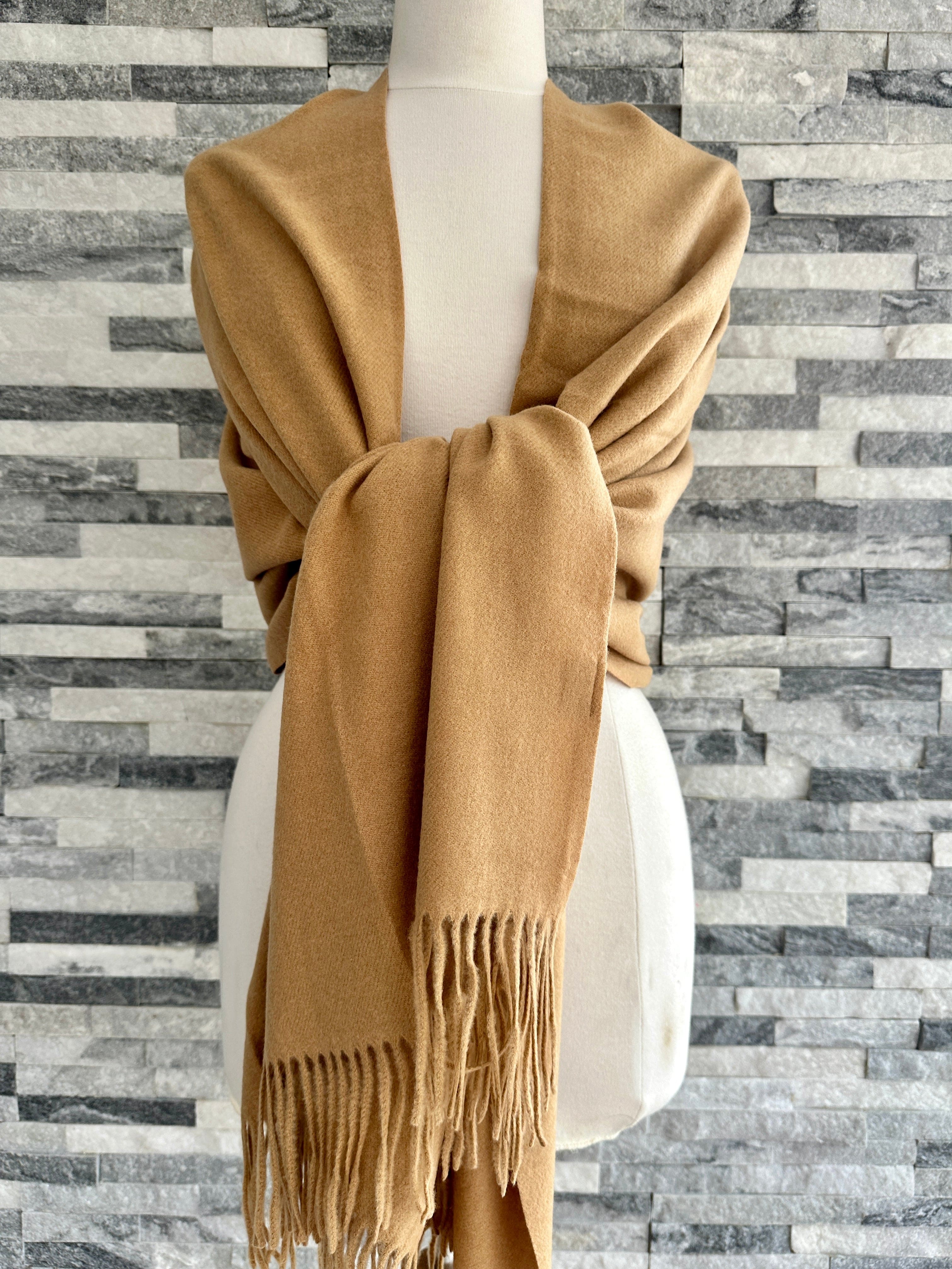 Cashmere Blend Plain Pashmina Wrap