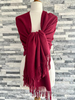 Load image into Gallery viewer, Cashmere Blend Plain Pashmina Wrap
