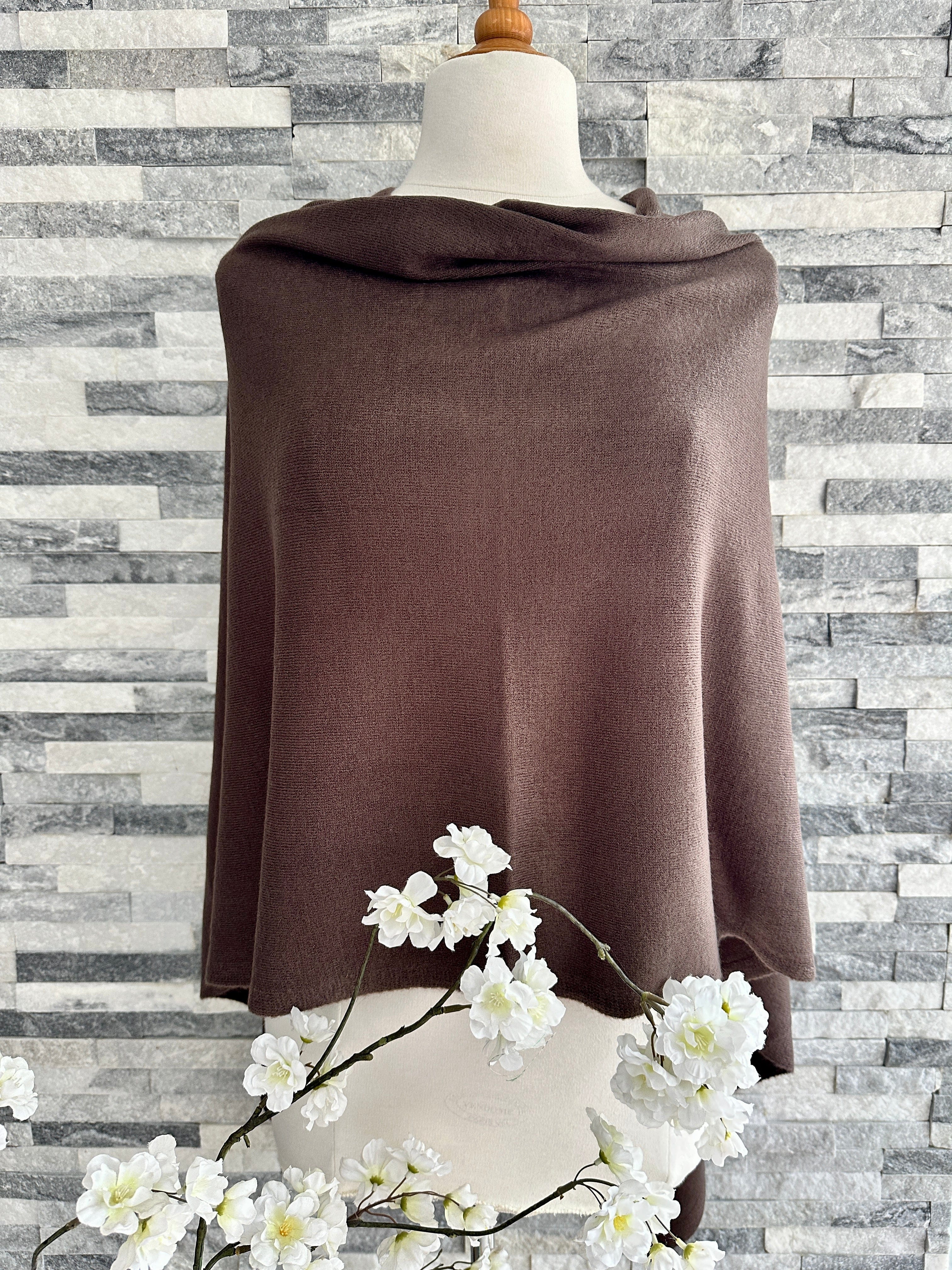 Light Weight Summer Poncho Fine Knit , available in 29 Colours.