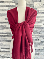 Load image into Gallery viewer, Cashmere Blend Plain Pashmina Wrap
