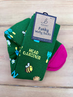 Load image into Gallery viewer, Bartleby’s Soft Cotton Welly Socks , Funky Novelty Designs
