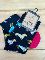 Load image into Gallery viewer, Bartleby’s Soft Cotton Welly Socks , Funky Novelty Designs
