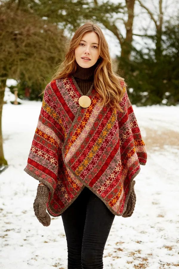 lusciousscarves Pachamama Tintagel Wrap , Hand Knitted, Fair Trade