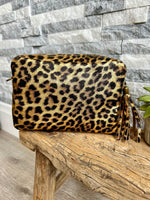 Load image into Gallery viewer, luscious scarves Animal Print Italian Leather Soft Crossbody / Camera Bag / Handbag
