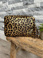 Load image into Gallery viewer, luscious scarves Animal Print Italian Leather Soft Crossbody / Camera Bag / Handbag
