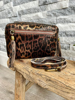 Load image into Gallery viewer, luscious scarves Animal Print Italian Leather Soft Crossbody / Camera Bag / Handbag
