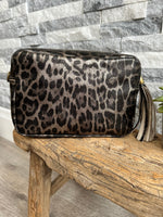 Load image into Gallery viewer, luscious scarves Animal Print Italian Leather Soft Crossbody / Camera Bag / Handbag
