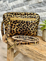 Load image into Gallery viewer, luscious scarves Animal Print Italian Leather Soft Crossbody / Camera Bag / Handbag
