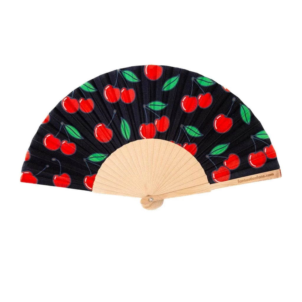 luscious scarves Apparel & Accessories Fantastico Black Cherries Hand Fan 23cm.