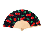 Load image into Gallery viewer, luscious scarves Apparel &amp; Accessories Fantastico Black Cherries Hand Fan 23cm.
