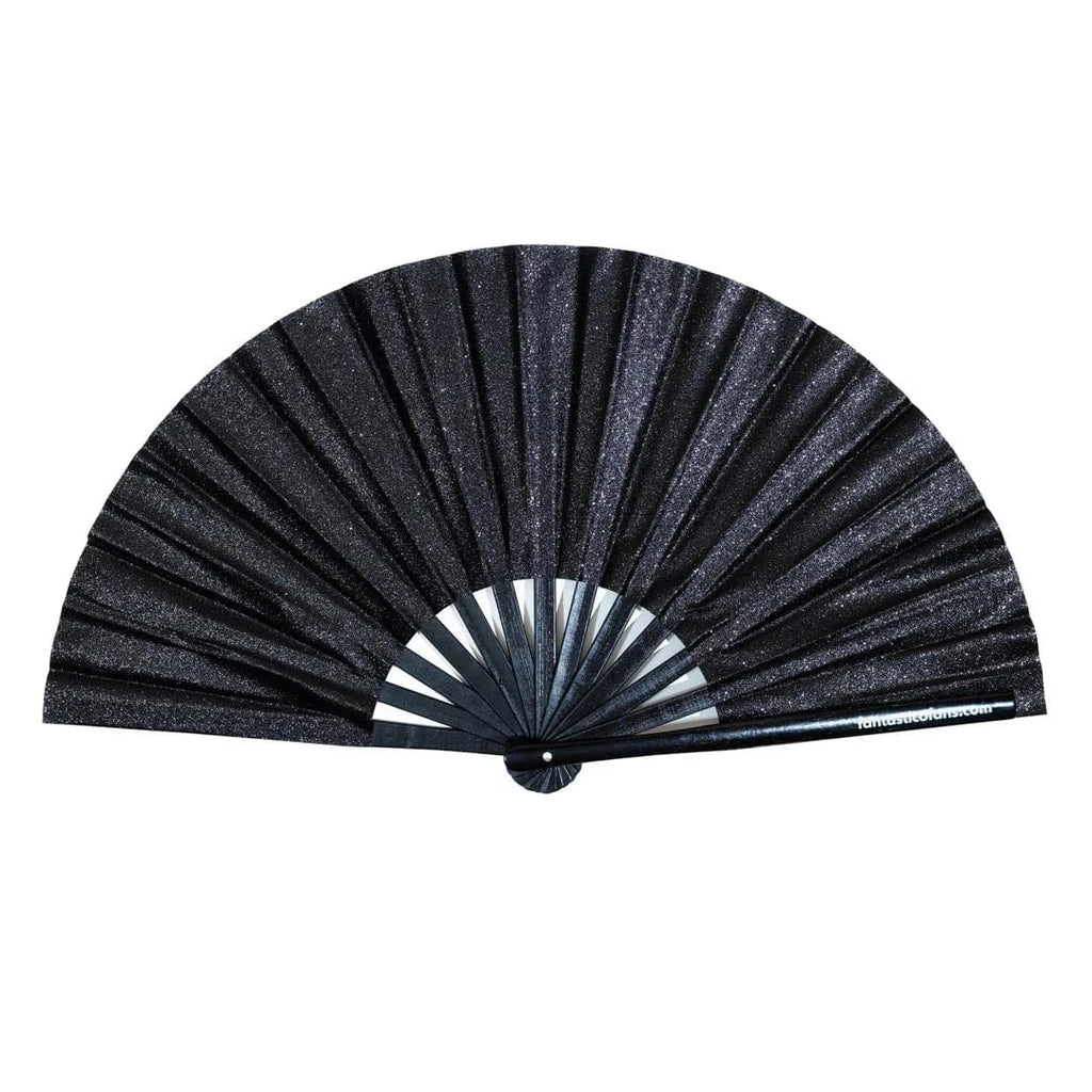 luscious scarves Apparel & Accessories Fantastico Black Glitter  Mega Hand Fan / Decorative Fan  XL