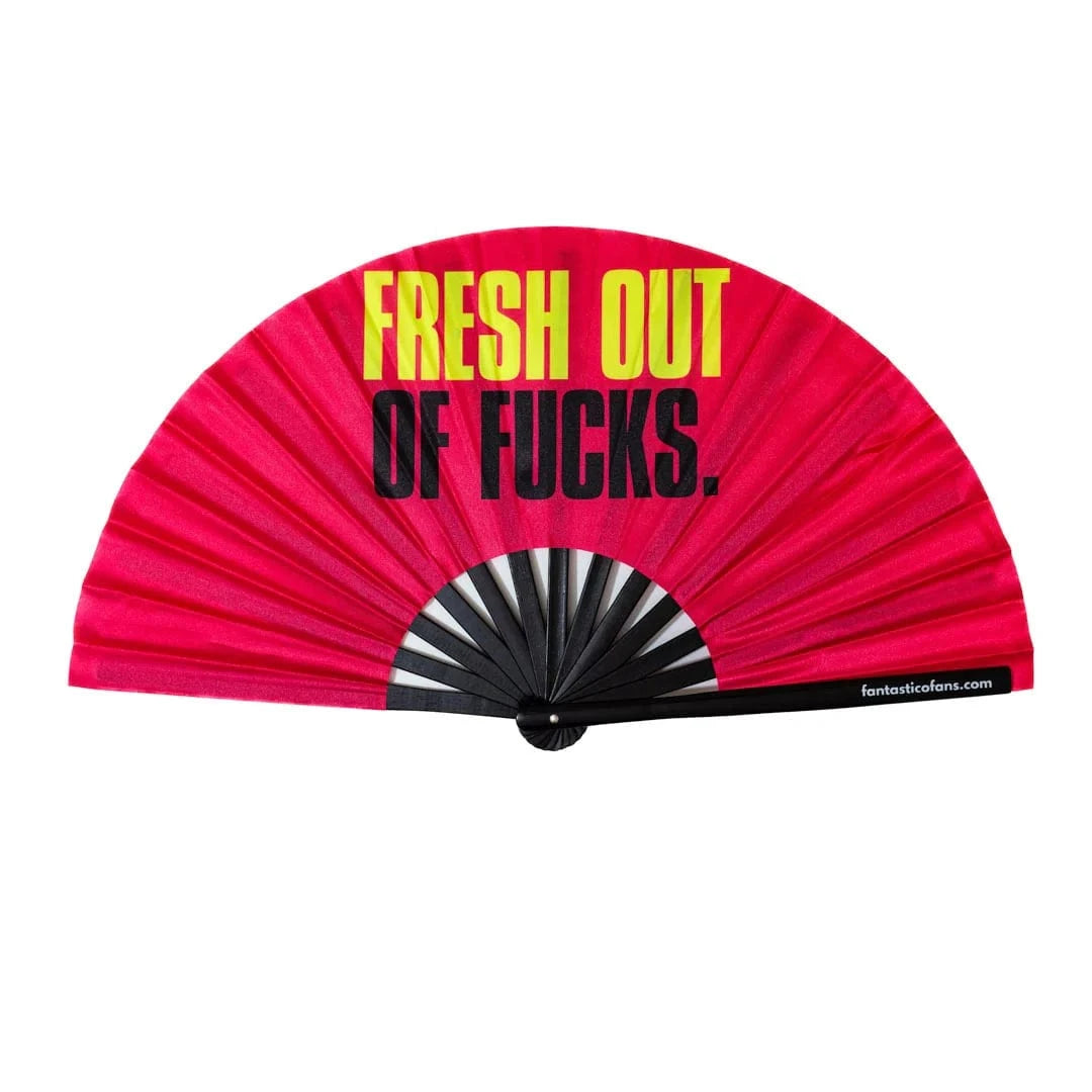 luscious scarves Apparel & Accessories Fantastico Fresh Out Of Fucks ! Hand Fan / Decorative Fan  XL