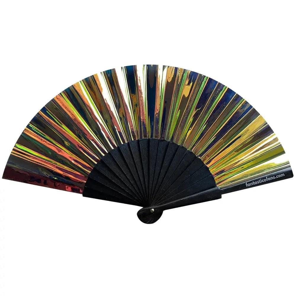 luscious scarves Apparel & Accessories Fantastico Hologram Fan Peacock Hand Fan 23cm.