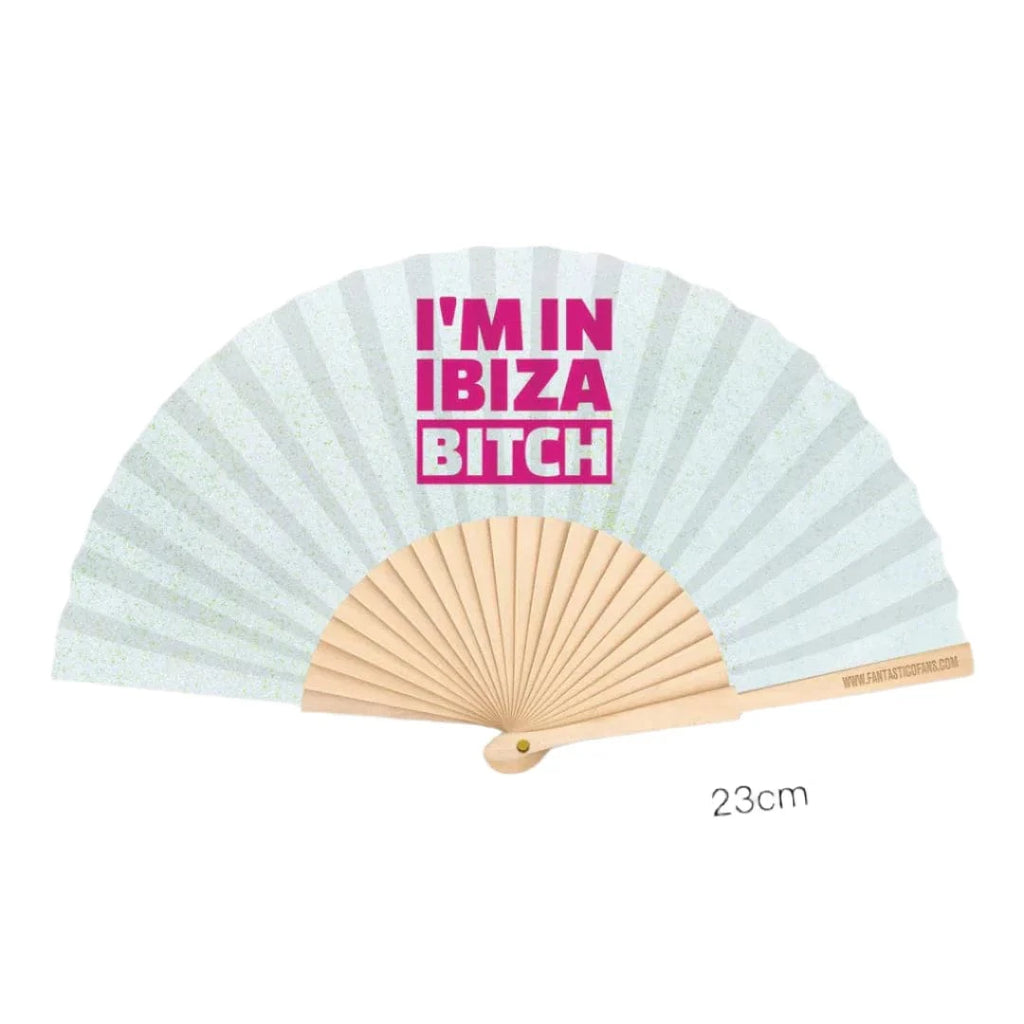 luscious scarves Apparel & Accessories Fantastico I'm in Ibiza Bitch Hand Fan 23cm.