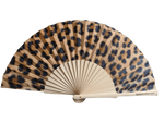 Load image into Gallery viewer, luscious scarves Apparel &amp; Accessories Fantastico Leopard Print Hand Fan 23cm.

