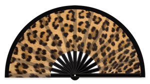 luscious scarves Apparel & Accessories Fantastico Leopard Print Hand Fan / Decorative Fan  XL