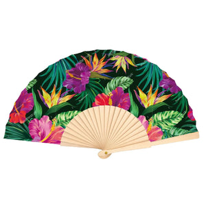 luscious scarves Apparel & Accessories Fantastico Multi Coloured Paradise Hand Fan 23cm.