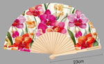 Load image into Gallery viewer, luscious scarves Apparel &amp; Accessories Fantastico Orchid Print Hand Fan 23cm.
