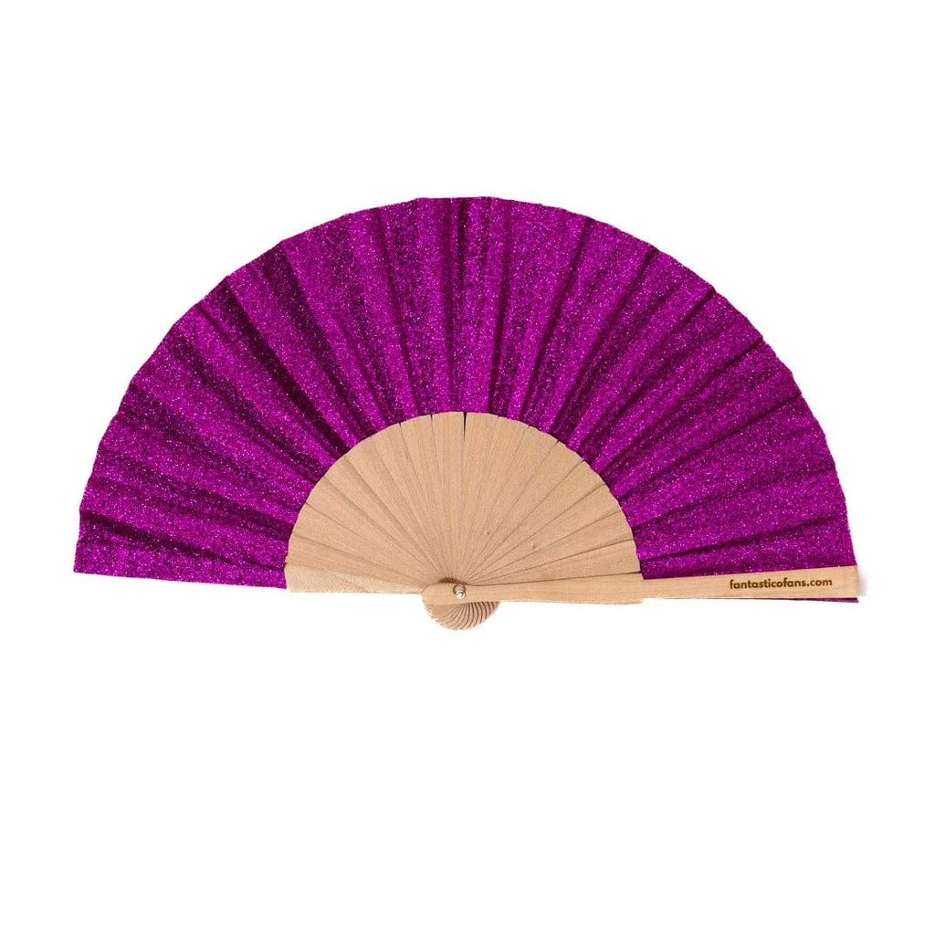 luscious scarves Apparel & Accessories Fantastico Pink Glitter Hand Fan 23cm.