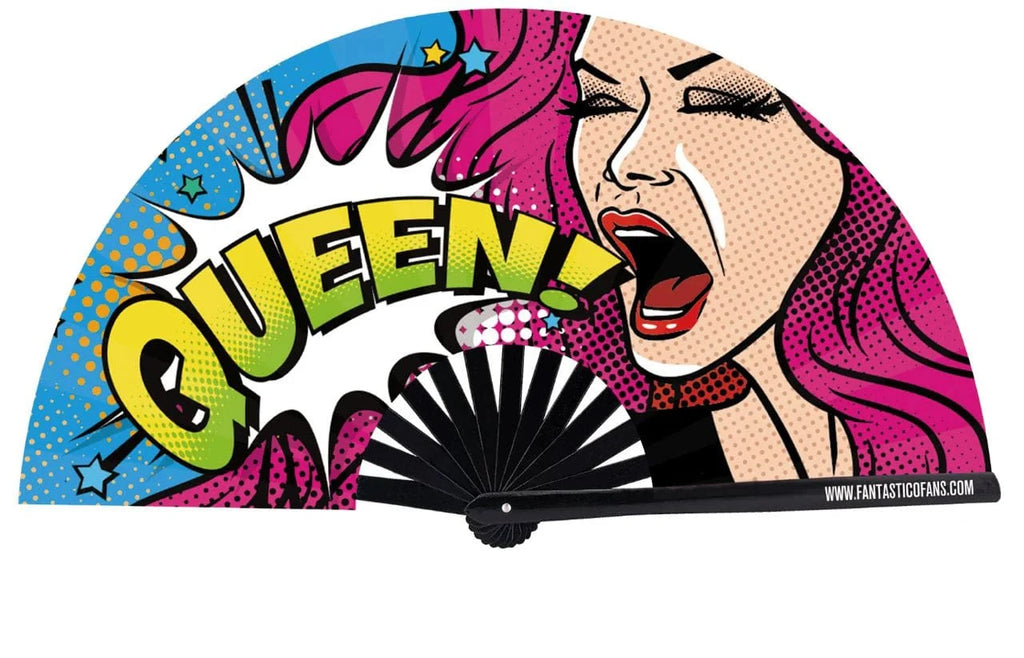 luscious scarves Apparel & Accessories Fantastico Queen Pop Art Hand Fan / Decorative Fan  XL