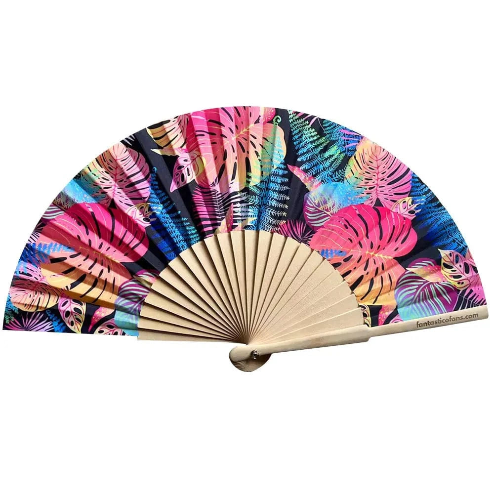 luscious scarves Apparel & Accessories Fantastico Tropical Jungle Hand Fan 23cm.