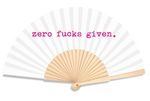 Load image into Gallery viewer, luscious scarves Apparel &amp; Accessories Fantastico Zero Fucks Given Hand Fan 23cm.
