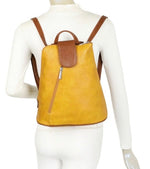 Load image into Gallery viewer, luscious scarves Backpacks Faux Leather Large Triangular Backpack / Shoulder Bag
