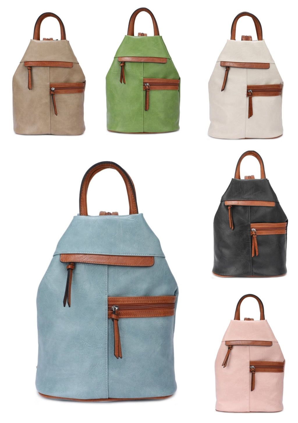 luscious scarves Backpacks Faux Leather Light Weight Backpack ,Rucksack.