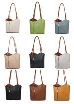 Load image into Gallery viewer, luscious scarves Backpacks Faux Leather Shoulder Bag /Convertible Backpack
