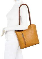 Load image into Gallery viewer, luscious scarves Backpacks Faux Leather Shoulder Bag /Convertible Backpack
