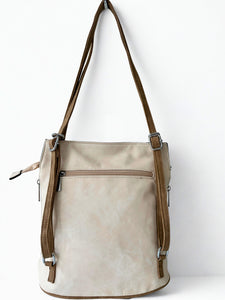 luscious scarves Backpacks Faux Suede Shoulder Bag Convertible Backpack.