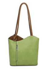 Load image into Gallery viewer, luscious scarves Backpacks GREEN Faux Leather Shoulder Bag /Convertible Backpack
