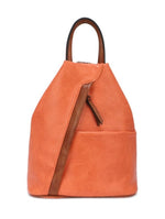 Load image into Gallery viewer, luscious scarves Backpacks Large Triangular Faux Leather Rucksack/ Backpack.
