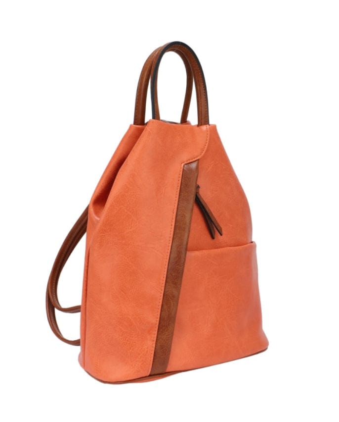 luscious scarves Backpacks Large Triangular Faux Leather Rucksack/ Backpack.