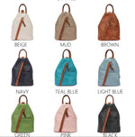 Load image into Gallery viewer, luscious scarves Backpacks Large Triangular Faux Leather Rucksack/ Backpack.
