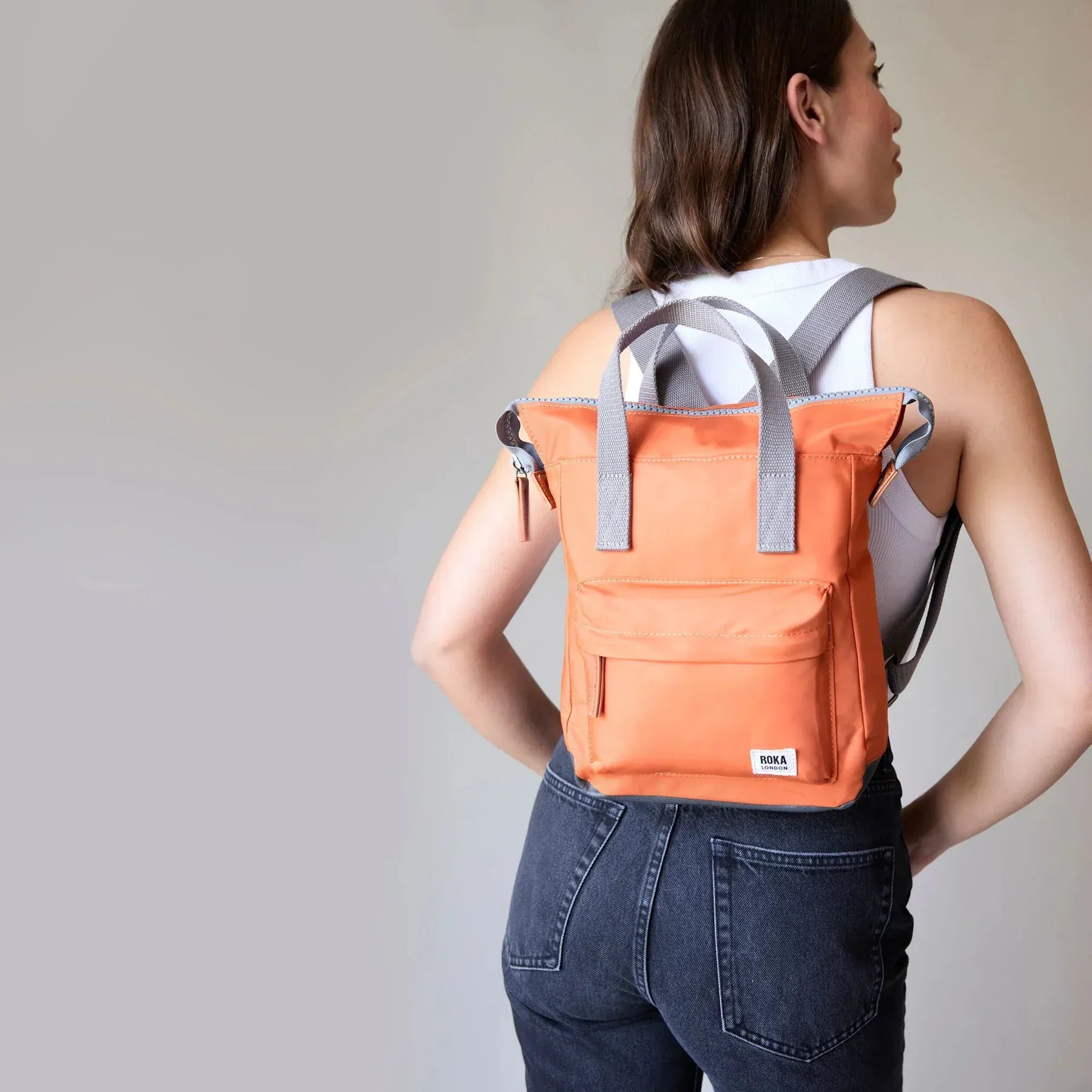 luscious scarves Backpacks Roka Bantry B Backpack in Cranberry Red , Recycled Nylon Small Size