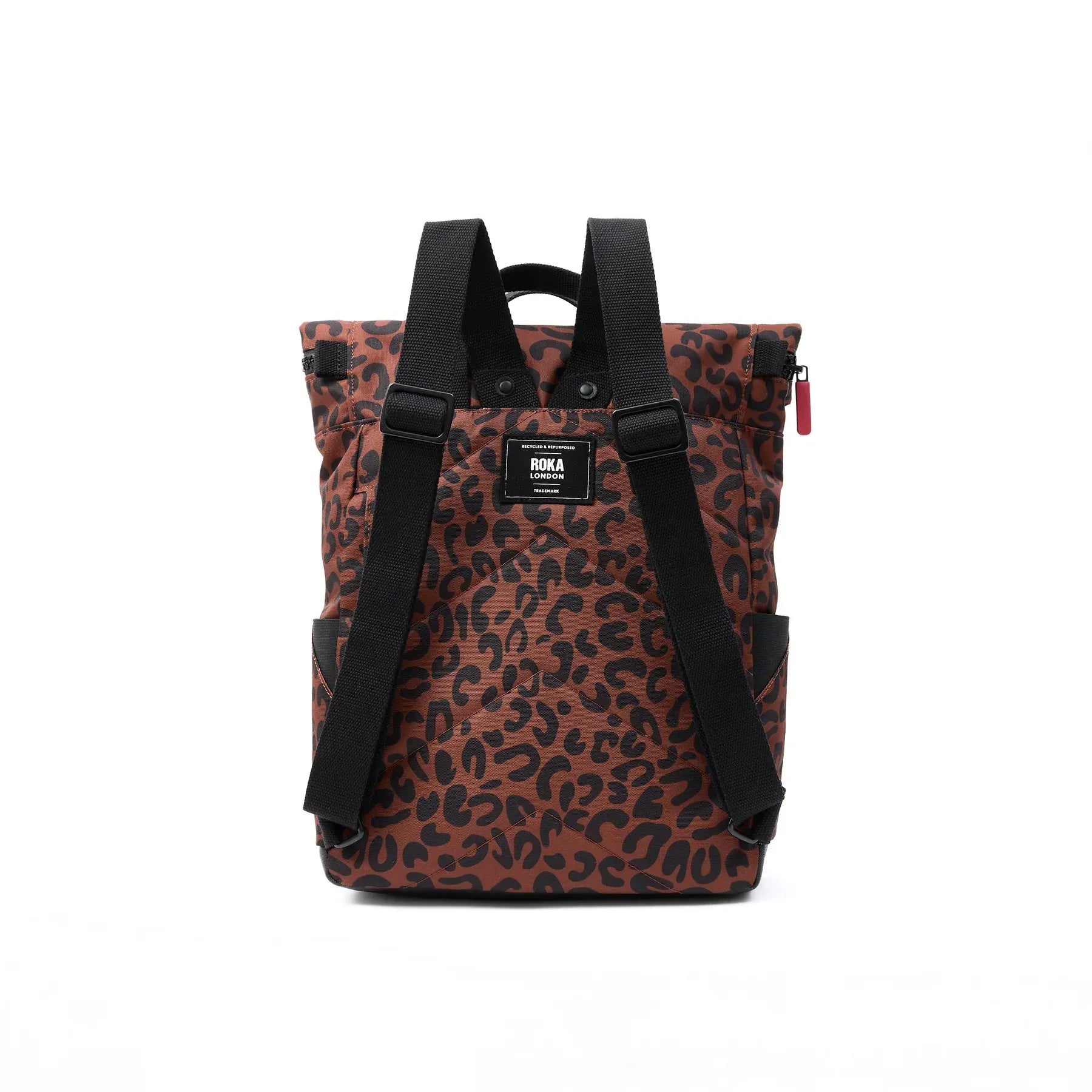luscious scarves Backpacks Roka Canfield B Roll Top Backpack Scarlett Leopard Medium Size