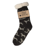 Load image into Gallery viewer, luscious scarves bed socks Dogs Mens Sherpa Slipper Socks with Grips,  Funky Designs Ladies / Mens
