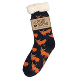 Load image into Gallery viewer, luscious scarves bed socks Highland Cows Mens Sherpa Slipper Socks with Grips,  Funky Designs Ladies / Mens
