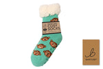 Load image into Gallery viewer, luscious scarves bed socks Monkey / 9 - 1.5 Sherpa Slipper Socks with Grips,  Funky Designs Kids
