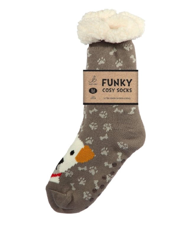 luscious scarves bed socks Perfect Puppies Ladies Sherpa Slipper Socks with Grips,  Funky Designs Ladies / Mens