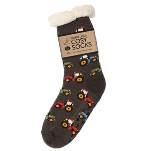 Sherpa Slipper Socks with Grips Funky Designs Ladies Mens luscious scarves