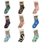 Load image into Gallery viewer, luscious scarves bed socks Sherpa Slipper Socks with Grips,  Funky Designs Ladies / Mens
