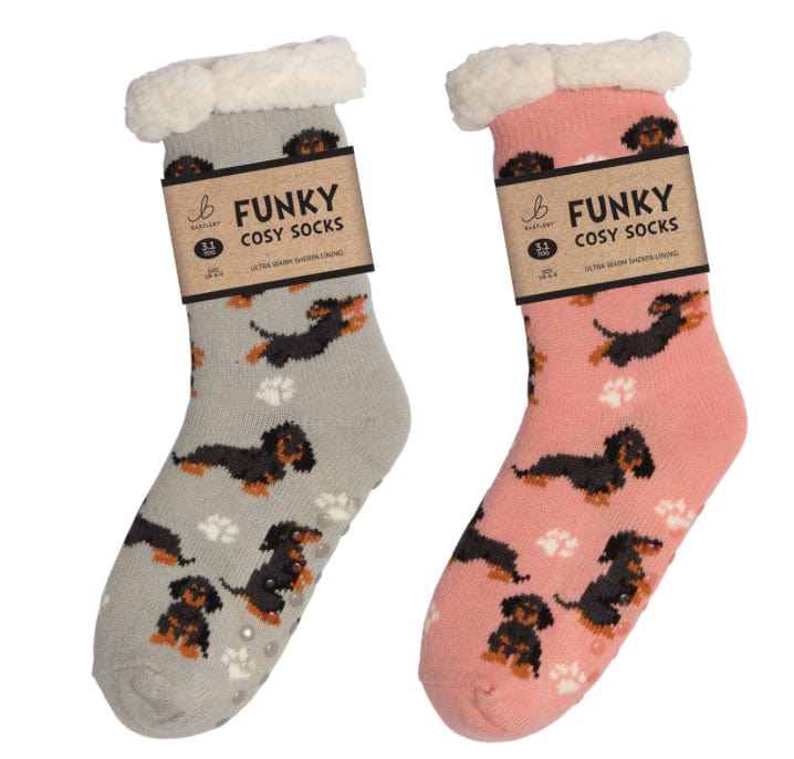 luscious scarves bed socks Sherpa Slipper Socks with Grips,  Funky Designs Ladies / Mens