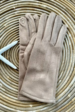 Load image into Gallery viewer, luscious scarves Beige Faux suede Ladies Gloves available in 8 Colours.

